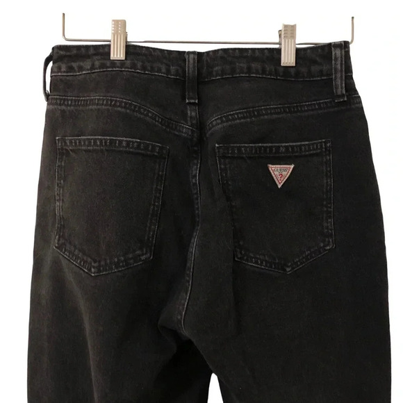 3/$25 ❥ Guess Straight Leg Size 28 Distressed Black Jeans  Women's Edgy Feminine - Picture 7 of 11